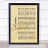 Neil Diamond Soolaimon Rustic Script Song Lyric Quote Music Print