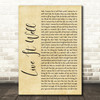 Switchfoot Live It Well Rustic Script Song Lyric Quote Music Print