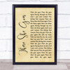 The La's There She Goes Rustic Script Song Lyric Quote Music Print