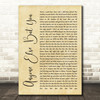 The Moldy Peaches Anyone Else But You Rustic Script Song Lyric Quote Music Print