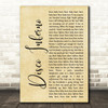 The Trammps Disco Inferno Rustic Script Song Lyric Quote Music Print