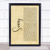 Bobby Hebb Sunny Rustic Script Song Lyric Quote Print