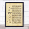 Bon Jovi Livin' On A Prayer Rustic Script Song Lyric Quote Print