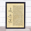 Chantal Kreviazuk Feels Like Home Rustic Script Song Lyric Quote Print