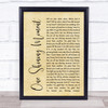 Diana Ross One Shining Moment Rustic Script Song Lyric Quote Print