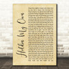 Eric Church Holdin' My Own Rustic Script Song Lyric Quote Print