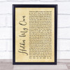 Eric Church Holdin' My Own Rustic Script Song Lyric Quote Print