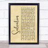 Gabrielle Aplin Salvation Rustic Script Song Lyric Quote Print
