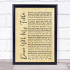 Luther Vandross Dance With My Father Rustic Script Song Lyric Quote Print