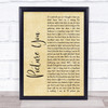 Mumford & Sons Picture You Rustic Script Song Lyric Quote Print