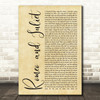 Dire Straits Romeo And Juliet Rustic Script Song Lyric Quote Print