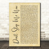 Queen Don't Stop Me Now Rustic Script Song Lyric Quote Print