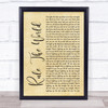Take That Rule The World Rustic Script Song Lyric Quote Print