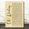 The Beatles Oh! Darling Rustic Script Song Lyric Quote Print