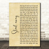 The Fureys Steal away Rustic Script Song Lyric Quote Print