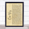 The Levellers One Way Rustic Script Song Lyric Quote Print