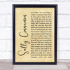 The Stone Roses Sally Cinnamon Rustic Script Song Lyric Quote Print