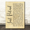 Elvis Presley Just Pretend Rustic Script Song Lyric Quote Print