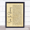 Sun Is Shining Axwell Ingrosso Rustic Script Song Lyric Quote Print