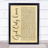 The Beach Boys God Only Knows Rustic Script Song Lyric Quote Print