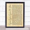 Tom Jones Green Green Grass Of Home Rustic Script Song Lyric Quote Print