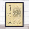 Tom Jones It's Not Unusual Rustic Script Song Lyric Quote Print