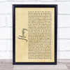 Bobby Goldsboro Honey Rustic Script Song Lyric Quote Print