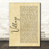 Cam Village Rustic Script Song Lyric Quote Print