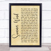 Frank Sinatra Summer Wind Rustic Script Song Lyric Quote Print