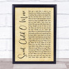 Guns N' Roses Sweet Child O' Mine Rustic Script Song Lyric Quote Print