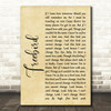 Lynyrd Skynyrd Freebird Rustic Script Song Lyric Quote Print