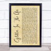 Pink Glitter In The Air Rustic Script Song Lyric Quote Print