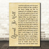 Seether Against The Wall Rustic Script Song Lyric Quote Print