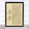 The National Slow Show Rustic Script Song Lyric Quote Print