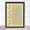 ABBA Slipping Through My Fingers Rustic Script Song Lyric Quote Print