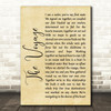 Christy Moore The Voyage Rustic Script Song Lyric Quote Print