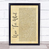 Drake Nice For What Rustic Script Song Lyric Quote Print