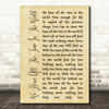 Louis Armstrong We Have All The Time In The World Rustic Script Song Lyric Print