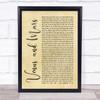 Paul McCartney and Wings Venus and Mars Rustic Script Song Lyric Quote Print