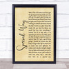 Sylvia Teller Special Way Rustic Script Song Lyric Quote Print