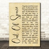 The Prodigy Out Of Space Rustic Script Song Lyric Quote Print
