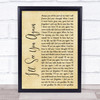 Westlife I'll See You Again Rustic Script Song Lyric Quote Print