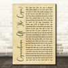Barry Manilow Copacabana (At The Copa) Rustic Script Song Lyric Print