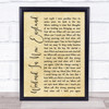 Barry Manilow Weekend In New England Rustic Script Song Lyric Print