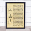 Basia Time And Tide Rustic Script Song Lyric Print