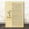 CeCe Peniston Finally Rustic Script Song Lyric Print