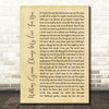 Glenn Mederios Nothing Gonna Change My Love For You Rustic Script Song Lyric Print