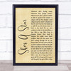 James She's A Star Rustic Script Song Lyric Print