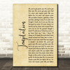 New Order Temptation Rustic Script Song Lyric Print