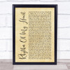 Rod Stewart Rhythm Of My Heart Rustic Script Song Lyric Print